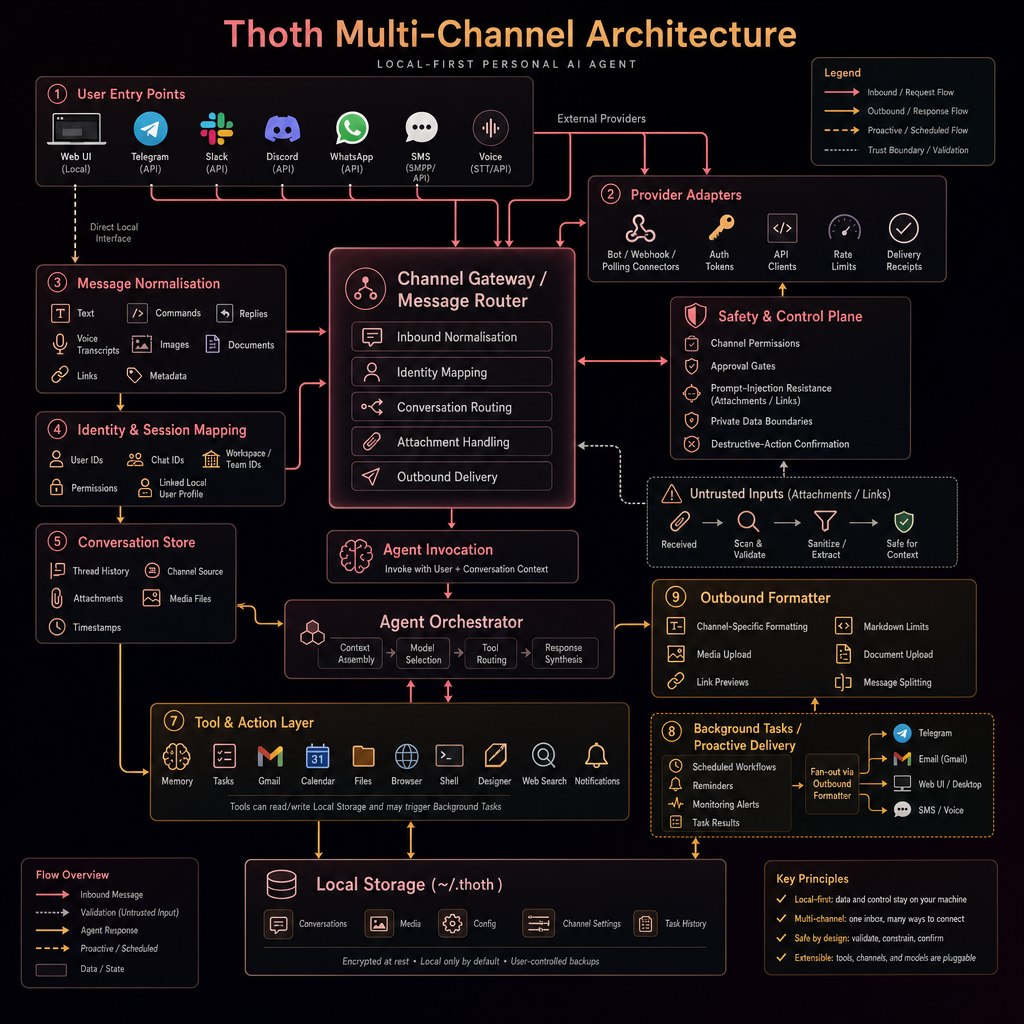 Row-Bot multi-channel architecture diagram