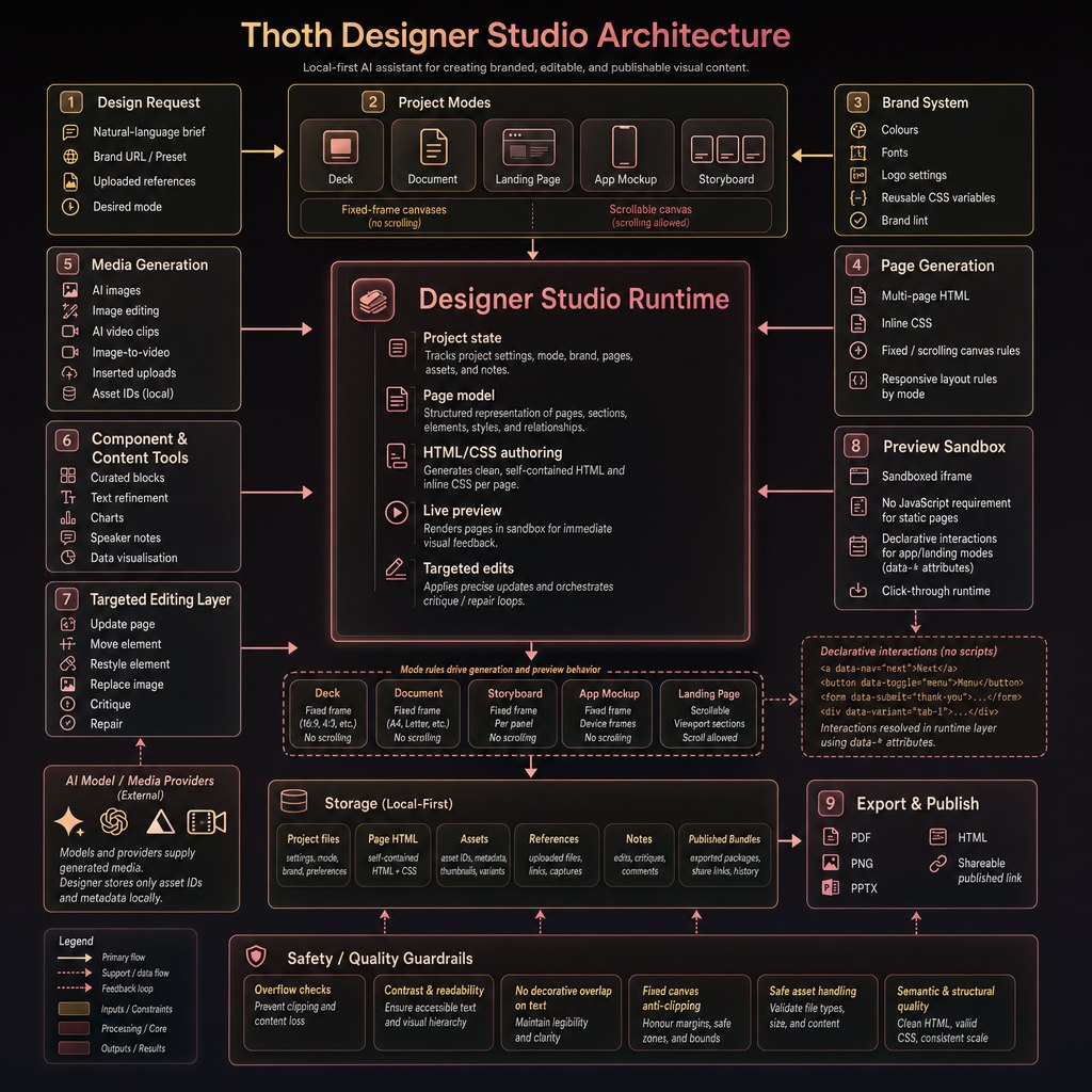 Row-Bot Designer Studio architecture diagram